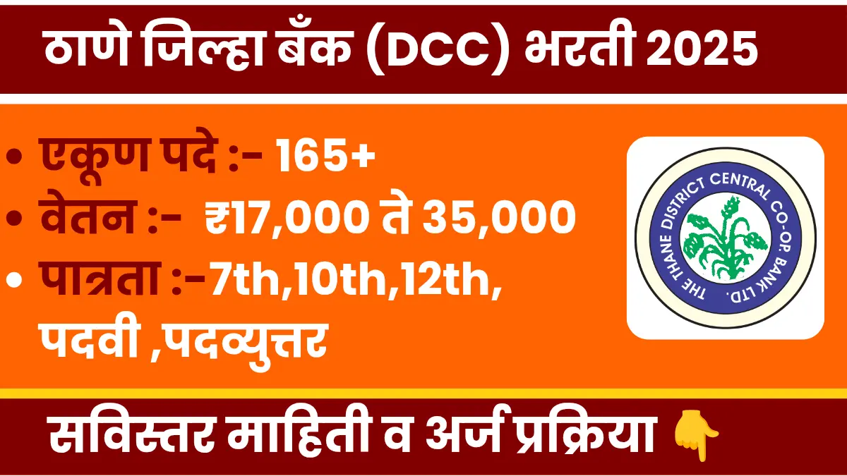 Thane District Bank Bharti 2025 notification