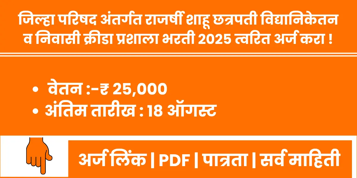 ZP Kolhapur Bharti 2025 notification