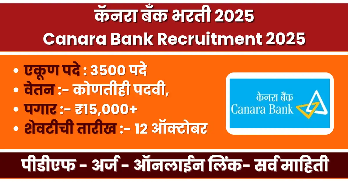 Canara Bank Recruitment 2025