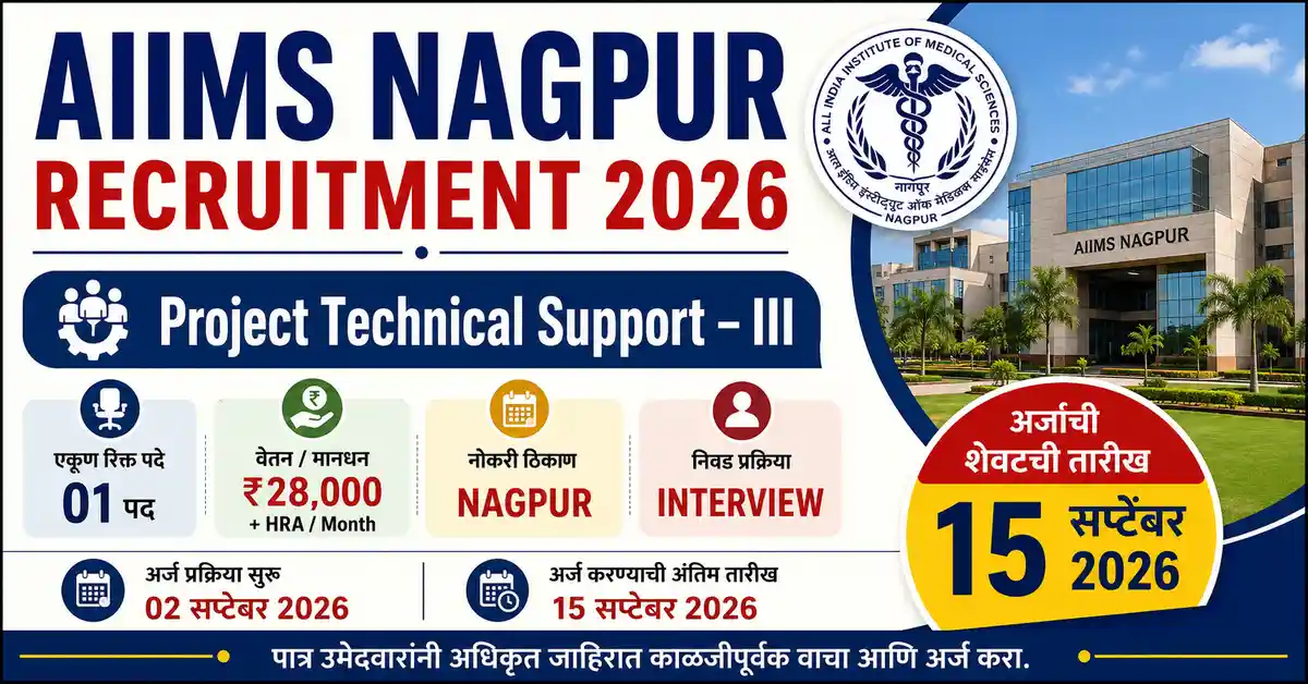 AIIMS Nagpur Recruitment 2026 Project Technical Support III